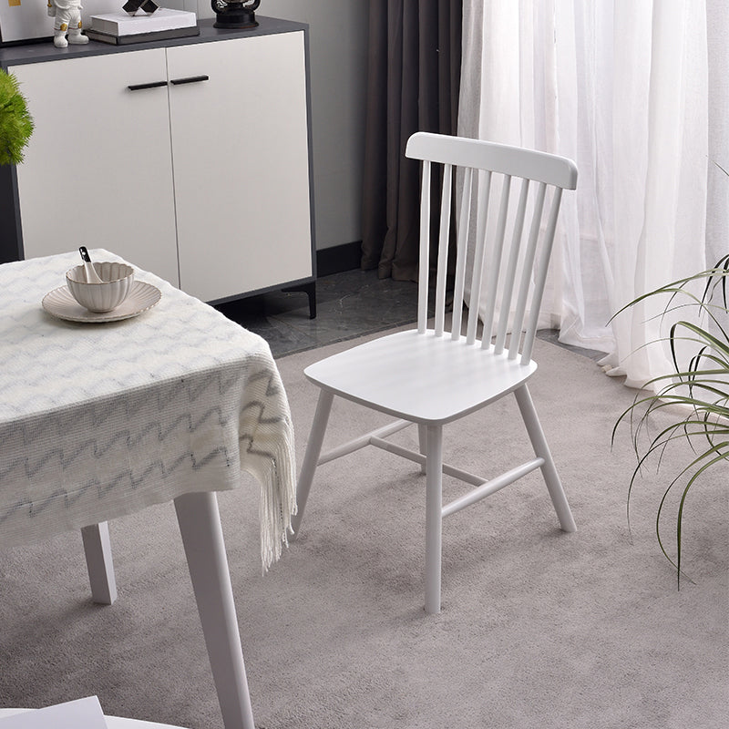 Contemporary Rubberwood Side Chair Wood Windsor Back Dining Chair (Set of 2) Clearhalo ' kitchen&dining_furn' 'Dining Chairs' 'Dining Tables & Seating' 'dining_chair' 'furn' 'furn_dining_chair' 'Furniture' 'furniture_dining_chair' 'Kitchen & Dining Furniture' 'kitchen' 3957317