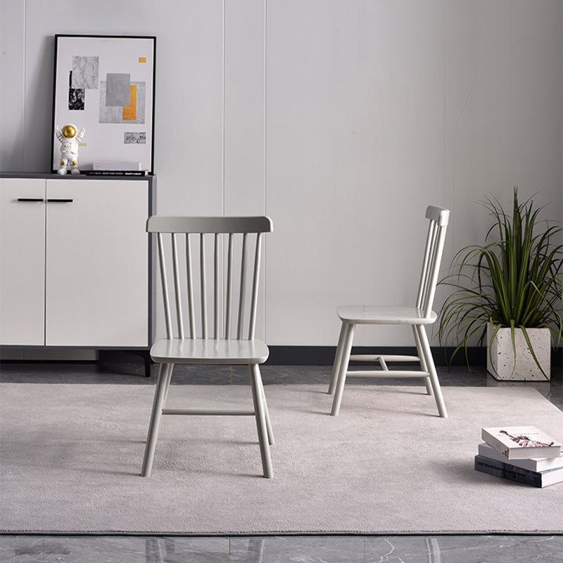 Contemporary Rubberwood Side Chair Wood Windsor Back Dining Chair (Set of 2) Clearhalo ' kitchen&dining_furn' 'Dining Chairs' 'Dining Tables & Seating' 'dining_chair' 'furn' 'furn_dining_chair' 'Furniture' 'furniture_dining_chair' 'Kitchen & Dining Furniture' 'kitchen' 3957326