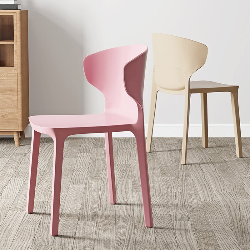 Scandinavian Meeting Room Plastic Side Chair Matte Finish Wingback Dining Chair (Set of 4) Clearhalo ' kitchen&dining_furn' 'Dining Chairs' 'Dining Tables & Seating' 'dining_chair' 'furn' 'furn_dining_chair' 'Furniture' 'furniture_dining_chair' 'Kitchen & Dining Furniture' 'kitchen' 3957333