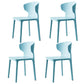 Scandinavian Meeting Room Plastic Side Chair Matte Finish Wingback Dining Chair (Set of 4) Light Blue Clearhalo ' kitchen&dining_furn' 'Dining Chairs' 'Dining Tables & Seating' 'dining_chair' 'furn' 'furn_dining_chair' 'Furniture' 'furniture_dining_chair' 'Kitchen & Dining Furniture' 'kitchen' 3957334