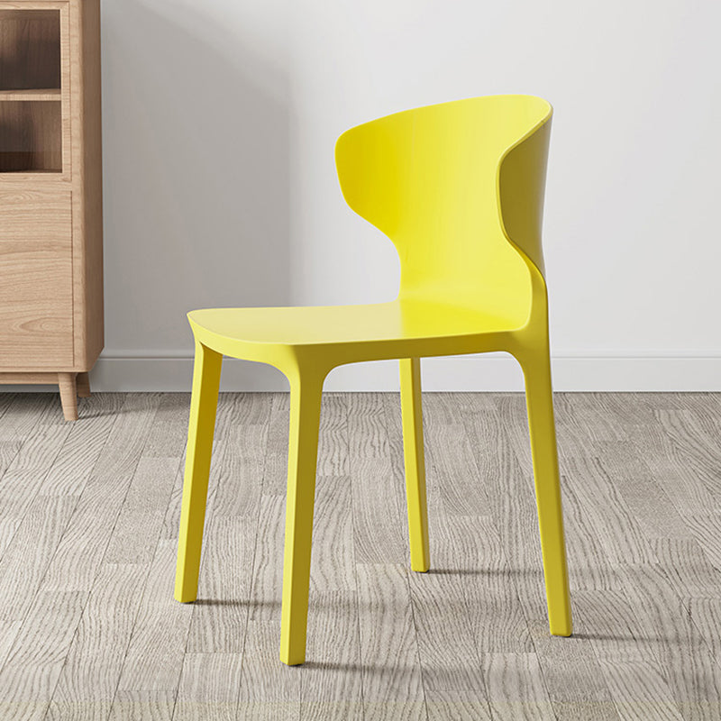 Scandinavian Meeting Room Plastic Side Chair Matte Finish Wingback Dining Chair (Set of 4) Clearhalo ' kitchen&dining_furn' 'Dining Chairs' 'Dining Tables & Seating' 'dining_chair' 'furn' 'furn_dining_chair' 'Furniture' 'furniture_dining_chair' 'Kitchen & Dining Furniture' 'kitchen' 3957345