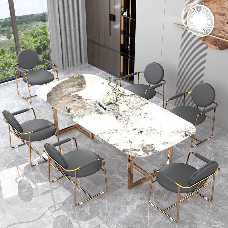 Scandinavian Style Upholstered Arm Side Chairs Open Back Dining Side Chairs (Set of 2) Clearhalo ' kitchen&dining_furn' 'Dining Chairs' 'Dining Tables & Seating' 'dining_chair' 'furn' 'furn_dining_chair' 'Furniture' 'furniture_dining_chair' 'Kitchen & Dining Furniture' 'kitchen' 3957351