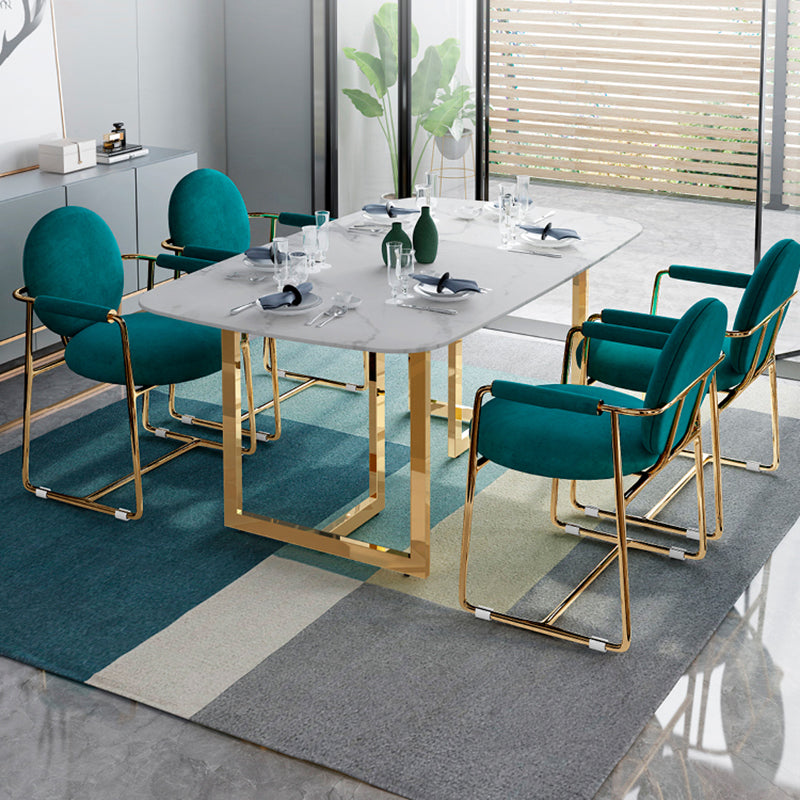 Scandinavian Style Upholstered Arm Side Chairs Open Back Dining Side Chairs (Set of 2) Clearhalo ' kitchen&dining_furn' 'Dining Chairs' 'Dining Tables & Seating' 'dining_chair' 'furn' 'furn_dining_chair' 'Furniture' 'furniture_dining_chair' 'Kitchen & Dining Furniture' 'kitchen' 3957354