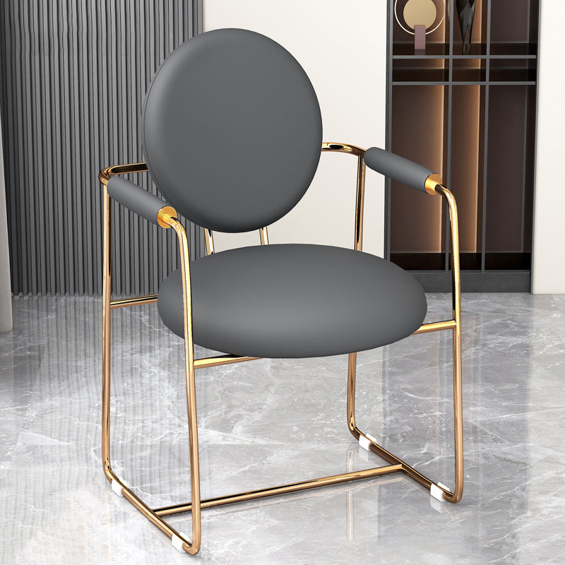 Scandinavian Style Upholstered Arm Side Chairs Open Back Dining Side Chairs (Set of 2) Clearhalo ' kitchen&dining_furn' 'Dining Chairs' 'Dining Tables & Seating' 'dining_chair' 'furn' 'furn_dining_chair' 'Furniture' 'furniture_dining_chair' 'Kitchen & Dining Furniture' 'kitchen' 3957355