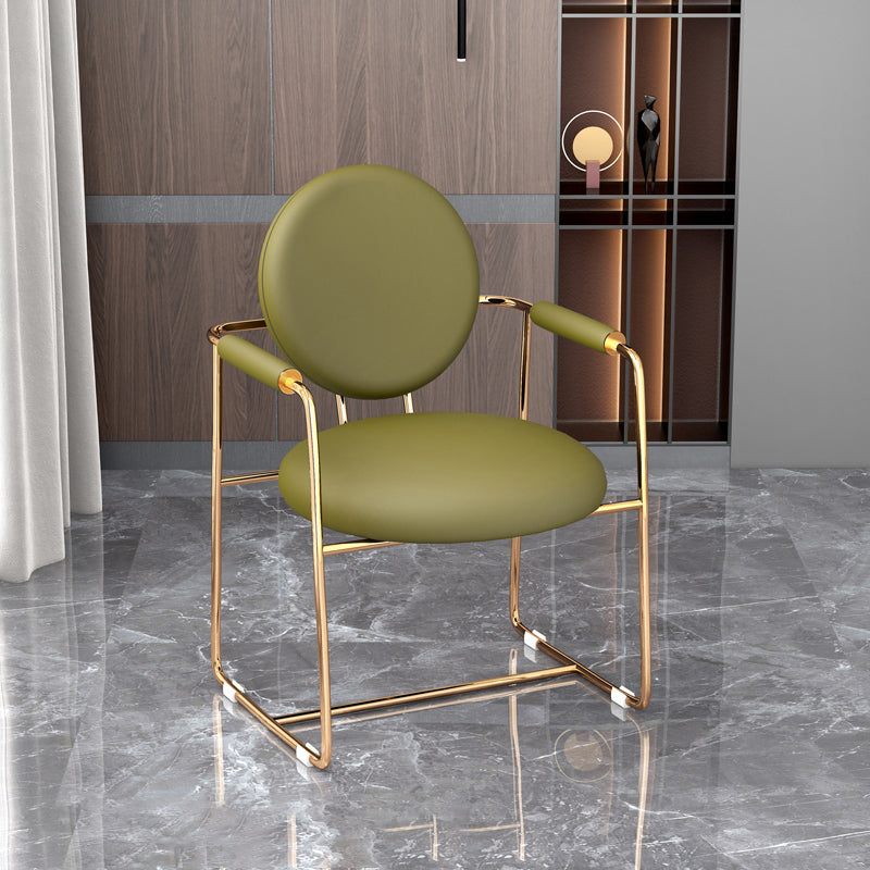 Scandinavian Style Upholstered Arm Side Chairs Open Back Dining Side Chairs (Set of 2) Clearhalo ' kitchen&dining_furn' 'Dining Chairs' 'Dining Tables & Seating' 'dining_chair' 'furn' 'furn_dining_chair' 'Furniture' 'furniture_dining_chair' 'Kitchen & Dining Furniture' 'kitchen' 3957364