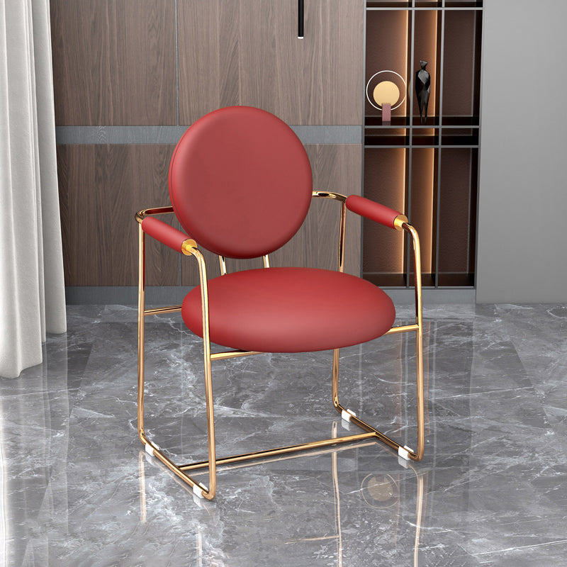 Scandinavian Style Upholstered Arm Side Chairs Open Back Dining Side Chairs (Set of 2) Clearhalo ' kitchen&dining_furn' 'Dining Chairs' 'Dining Tables & Seating' 'dining_chair' 'furn' 'furn_dining_chair' 'Furniture' 'furniture_dining_chair' 'Kitchen & Dining Furniture' 'kitchen' 3957367