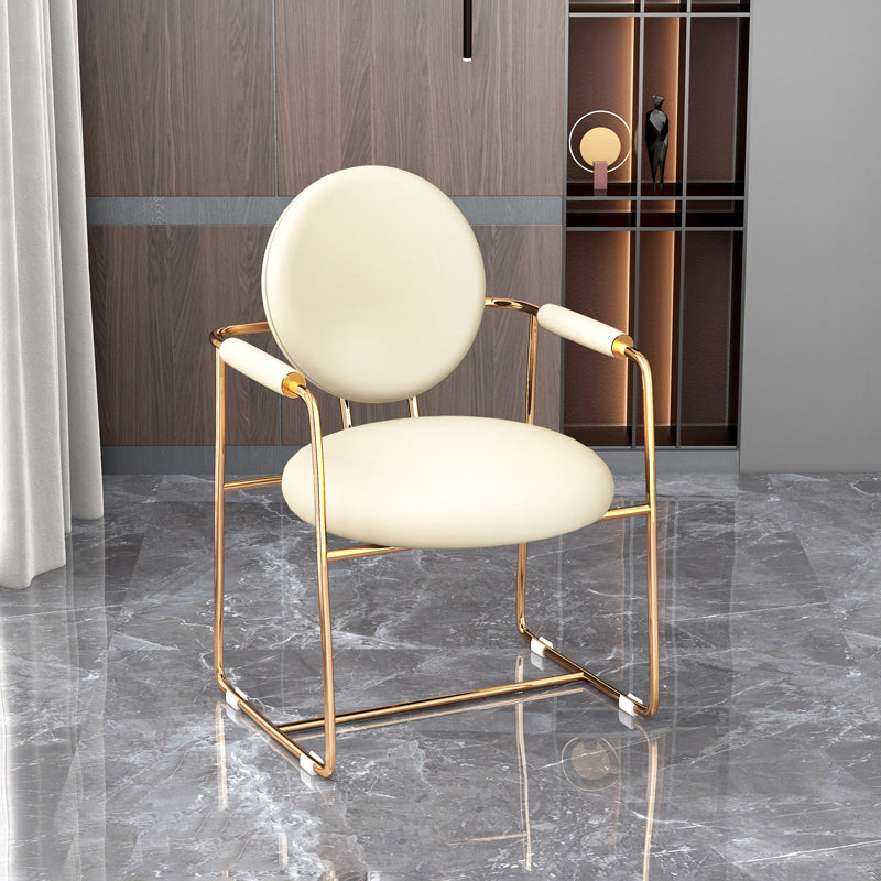 Scandinavian Style Upholstered Arm Side Chairs Open Back Dining Side Chairs (Set of 2) Clearhalo ' kitchen&dining_furn' 'Dining Chairs' 'Dining Tables & Seating' 'dining_chair' 'furn' 'furn_dining_chair' 'Furniture' 'furniture_dining_chair' 'Kitchen & Dining Furniture' 'kitchen' 3957370