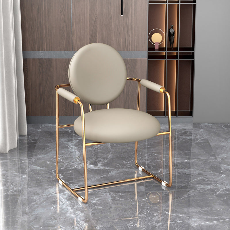 Scandinavian Style Upholstered Arm Side Chairs Open Back Dining Side Chairs (Set of 2) Clearhalo ' kitchen&dining_furn' 'Dining Chairs' 'Dining Tables & Seating' 'dining_chair' 'furn' 'furn_dining_chair' 'Furniture' 'furniture_dining_chair' 'Kitchen & Dining Furniture' 'kitchen' 3957371