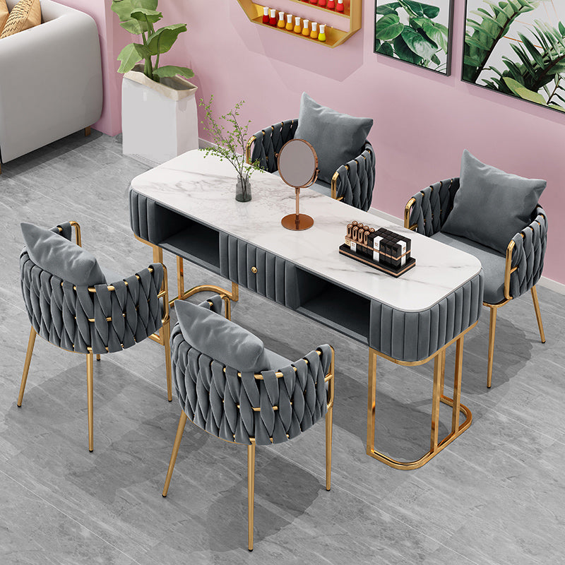 Glam Style Upholstered Barrel Back Chairs Linen Fabric Dining Chairs for Home Use Clearhalo ' kitchen&dining_furn' 'Dining Chairs' 'Dining Tables & Seating' 'dining_chair' 'furn' 'furn_dining_chair' 'Furniture' 'furniture_dining_chair' 'Kitchen & Dining Furniture' 'kitchen' 3957377