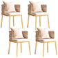 Glam Style Upholstered Barrel Back Chairs Linen Fabric Dining Chairs for Home Use White 4 Piece Set Clearhalo ' kitchen&dining_furn' 'Dining Chairs' 'Dining Tables & Seating' 'dining_chair' 'furn' 'furn_dining_chair' 'Furniture' 'furniture_dining_chair' 'Kitchen & Dining Furniture' 'kitchen' 3957385