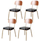 Industrial Style Upholstered Armless Dining Chairs Open Back Dining Side Chairs Black 4 Piece Set Clearhalo ' kitchen&dining_furn' 'Dining Chairs' 'Dining Tables & Seating' 'dining_chair' 'furn' 'furn_dining_chair' 'Furniture' 'furniture_dining_chair' 'Kitchen & Dining Furniture' 'kitchen' 3957395