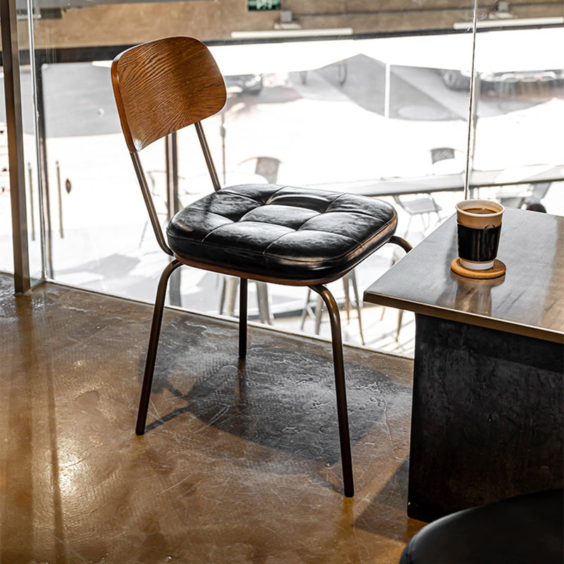 Industrial Style Upholstered Armless Dining Chairs Open Back Dining Side Chairs Clearhalo ' kitchen&dining_furn' 'Dining Chairs' 'Dining Tables & Seating' 'dining_chair' 'furn' 'furn_dining_chair' 'Furniture' 'furniture_dining_chair' 'Kitchen & Dining Furniture' 'kitchen' 3957400