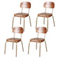 Industrial Style Upholstered Armless Dining Chairs Open Back Dining Side Chairs Brown 4 Piece Set Clearhalo ' kitchen&dining_furn' 'Dining Chairs' 'Dining Tables & Seating' 'dining_chair' 'furn' 'furn_dining_chair' 'Furniture' 'furniture_dining_chair' 'Kitchen & Dining Furniture' 'kitchen' 3957412