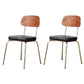 Industrial Style Upholstered Armless Dining Chairs Open Back Dining Side Chairs Gloss Black 2 Piece Set Clearhalo ' kitchen&dining_furn' 'Dining Chairs' 'Dining Tables & Seating' 'dining_chair' 'furn' 'furn_dining_chair' 'Furniture' 'furniture_dining_chair' 'Kitchen & Dining Furniture' 'kitchen' 3957421