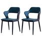 Minimalist Style Upholstered Side Chairs Open Back Arm Side Chairs for Home Dark Green 2 Piece Set Clearhalo ' kitchen&dining_furn' 'Dining Chairs' 'Dining Tables & Seating' 'dining_chair' 'furn' 'furn_dining_chair' 'Furniture' 'furniture_dining_chair' 'Kitchen & Dining Furniture' 'kitchen' 3957430