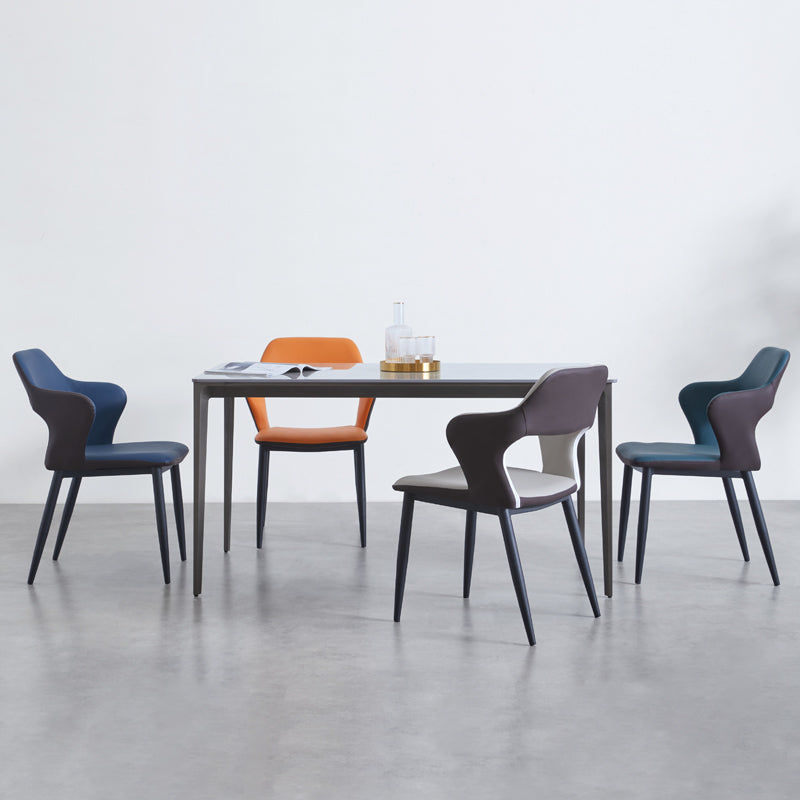 Minimalist Style Upholstered Side Chairs Open Back Arm Side Chairs for Home Clearhalo ' kitchen&dining_furn' 'Dining Chairs' 'Dining Tables & Seating' 'dining_chair' 'furn' 'furn_dining_chair' 'Furniture' 'furniture_dining_chair' 'Kitchen & Dining Furniture' 'kitchen' 3957431