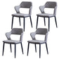 Minimalist Style Upholstered Side Chairs Open Back Arm Side Chairs for Home Silver Gray 4 Piece Set Clearhalo ' kitchen&dining_furn' 'Dining Chairs' 'Dining Tables & Seating' 'dining_chair' 'furn' 'furn_dining_chair' 'Furniture' 'furniture_dining_chair' 'Kitchen & Dining Furniture' 'kitchen' 3957433
