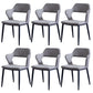 Minimalist Style Upholstered Side Chairs Open Back Arm Side Chairs for Home Silver Gray 6 Piece Set Clearhalo ' kitchen&dining_furn' 'Dining Chairs' 'Dining Tables & Seating' 'dining_chair' 'furn' 'furn_dining_chair' 'Furniture' 'furniture_dining_chair' 'Kitchen & Dining Furniture' 'kitchen' 3957434