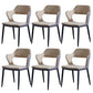 Minimalist Style Upholstered Side Chairs Open Back Arm Side Chairs for Home White 6 Piece Set Clearhalo ' kitchen&dining_furn' 'Dining Chairs' 'Dining Tables & Seating' 'dining_chair' 'furn' 'furn_dining_chair' 'Furniture' 'furniture_dining_chair' 'Kitchen & Dining Furniture' 'kitchen' 3957446