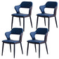 Minimalist Style Upholstered Side Chairs Open Back Arm Side Chairs for Home Dark Blue 4 Piece Set Clearhalo ' kitchen&dining_furn' 'Dining Chairs' 'Dining Tables & Seating' 'dining_chair' 'furn' 'furn_dining_chair' 'Furniture' 'furniture_dining_chair' 'Kitchen & Dining Furniture' 'kitchen' 3957451