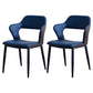 Minimalist Style Upholstered Side Chairs Open Back Arm Side Chairs for Home Dark Blue 2 Piece Set Clearhalo ' kitchen&dining_furn' 'Dining Chairs' 'Dining Tables & Seating' 'dining_chair' 'furn' 'furn_dining_chair' 'Furniture' 'furniture_dining_chair' 'Kitchen & Dining Furniture' 'kitchen' 3957453