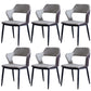 Minimalist Style Upholstered Side Chairs Open Back Arm Side Chairs for Home Light Gray 6 Piece Set Clearhalo ' kitchen&dining_furn' 'Dining Chairs' 'Dining Tables & Seating' 'dining_chair' 'furn' 'furn_dining_chair' 'Furniture' 'furniture_dining_chair' 'Kitchen & Dining Furniture' 'kitchen' 3957455