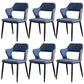 Minimalist Style Upholstered Side Chairs Open Back Arm Side Chairs for Home Sky Blue 6 Piece Set Clearhalo ' kitchen&dining_furn' 'Dining Chairs' 'Dining Tables & Seating' 'dining_chair' 'furn' 'furn_dining_chair' 'Furniture' 'furniture_dining_chair' 'Kitchen & Dining Furniture' 'kitchen' 3957461