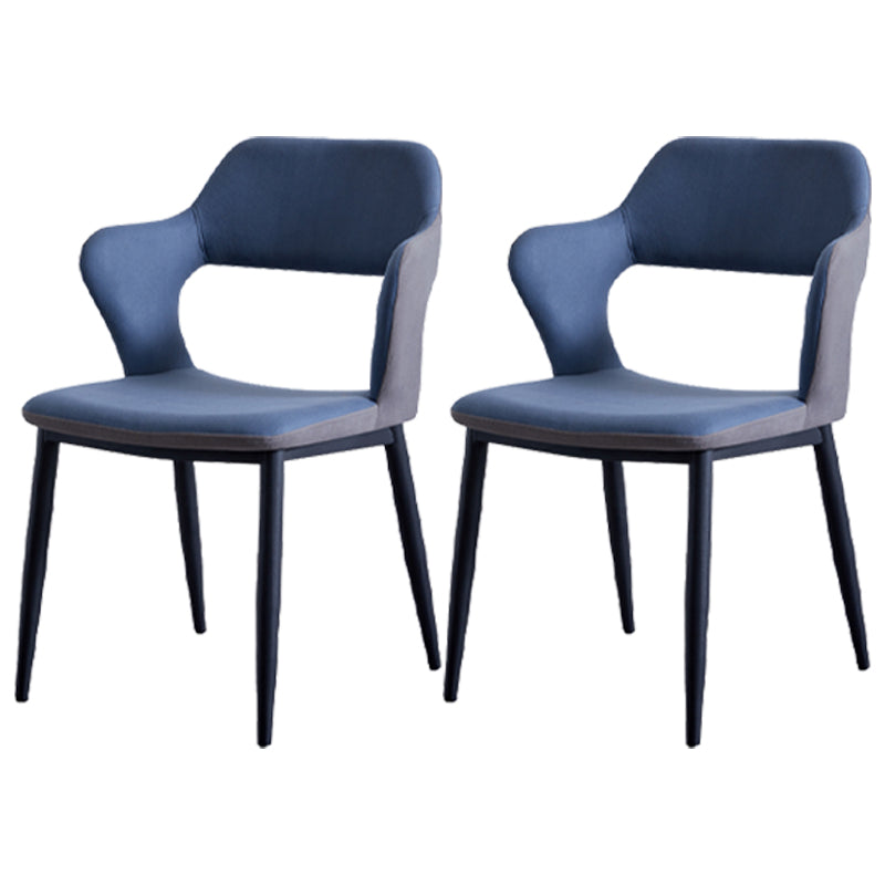 Minimalist Style Upholstered Side Chairs Open Back Arm Side Chairs for Home Sky Blue 2 Piece Set Clearhalo ' kitchen&dining_furn' 'Dining Chairs' 'Dining Tables & Seating' 'dining_chair' 'furn' 'furn_dining_chair' 'Furniture' 'furniture_dining_chair' 'Kitchen & Dining Furniture' 'kitchen' 3957462
