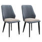 Modern Style Leather Dining Chairs Solid Back Armless Dining Side Chairs Blue 2 Piece Set Clearhalo ' kitchen&dining_furn' 'Dining Chairs' 'Dining Tables & Seating' 'dining_chair' 'furn' 'furn_dining_chair' 'Furniture' 'furniture_dining_chair' 'Kitchen & Dining Furniture' 'kitchen' 3957468