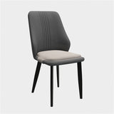 Modern Style Leather Dining Chairs Solid Back Armless Dining Side Chairs Clearhalo ' kitchen&dining_furn' 'Dining Chairs' 'Dining Tables & Seating' 'dining_chair' 'furn' 'furn_dining_chair' 'Furniture' 'furniture_dining_chair' 'Kitchen & Dining Furniture' 'kitchen' 3957472