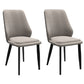 Modern Style Leather Dining Chairs Solid Back Armless Dining Side Chairs Light Gray 2 Piece Set Clearhalo ' kitchen&dining_furn' 'Dining Chairs' 'Dining Tables & Seating' 'dining_chair' 'furn' 'furn_dining_chair' 'Furniture' 'furniture_dining_chair' 'Kitchen & Dining Furniture' 'kitchen' 3957481