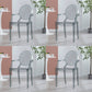 Contemporary Style Plastic Arm Dining Chairs Open Back Stackable Side Chairs Smoke Gray 4 Piece Set Clearhalo ' kitchen&dining_furn' 'Dining Chairs' 'Dining Tables & Seating' 'dining_chair' 'furn' 'furn_dining_chair' 'Furniture' 'furniture_dining_chair' 'Kitchen & Dining Furniture' 'kitchen' 3957492