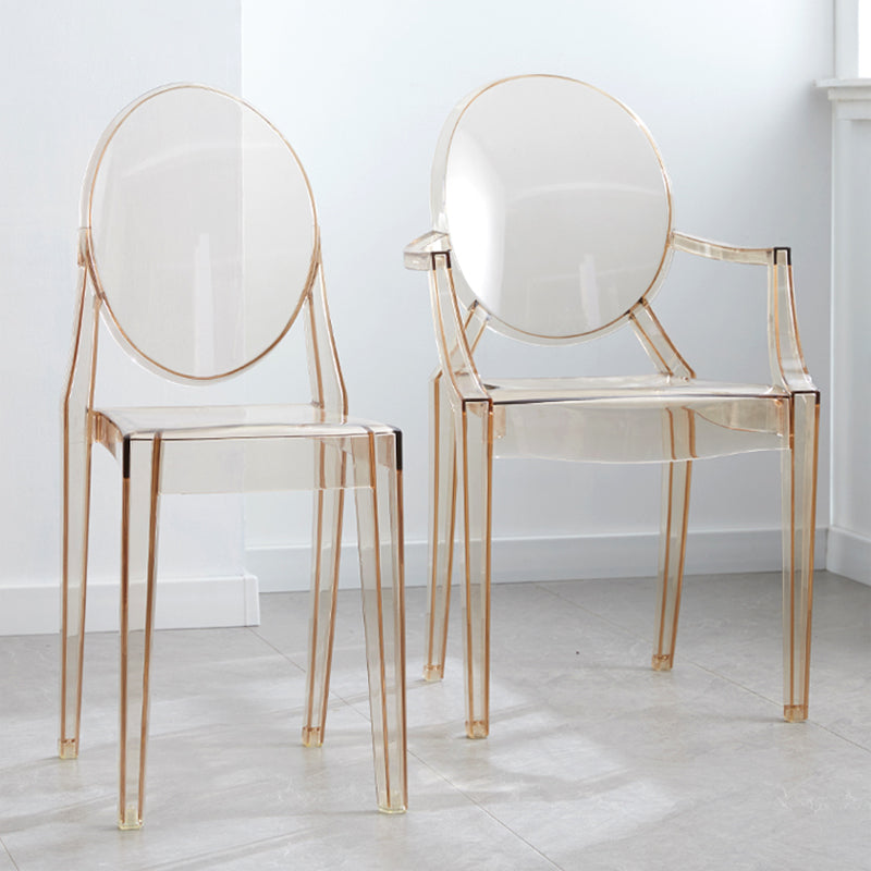 Contemporary Style Plastic Arm Dining Chairs Open Back Stackable Side Chairs Clearhalo ' kitchen&dining_furn' 'Dining Chairs' 'Dining Tables & Seating' 'dining_chair' 'furn' 'furn_dining_chair' 'Furniture' 'furniture_dining_chair' 'Kitchen & Dining Furniture' 'kitchen' 3957493