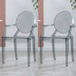 Contemporary Style Plastic Arm Dining Chairs Open Back Stackable Side Chairs Smoke Gray 2 Piece Set Clearhalo ' kitchen&dining_furn' 'Dining Chairs' 'Dining Tables & Seating' 'dining_chair' 'furn' 'furn_dining_chair' 'Furniture' 'furniture_dining_chair' 'Kitchen & Dining Furniture' 'kitchen' 3957496