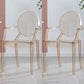 Contemporary Style Plastic Arm Dining Chairs Open Back Stackable Side Chairs Amber 2 Piece Set Clearhalo ' kitchen&dining_furn' 'Dining Chairs' 'Dining Tables & Seating' 'dining_chair' 'furn' 'furn_dining_chair' 'Furniture' 'furniture_dining_chair' 'Kitchen & Dining Furniture' 'kitchen' 3957502