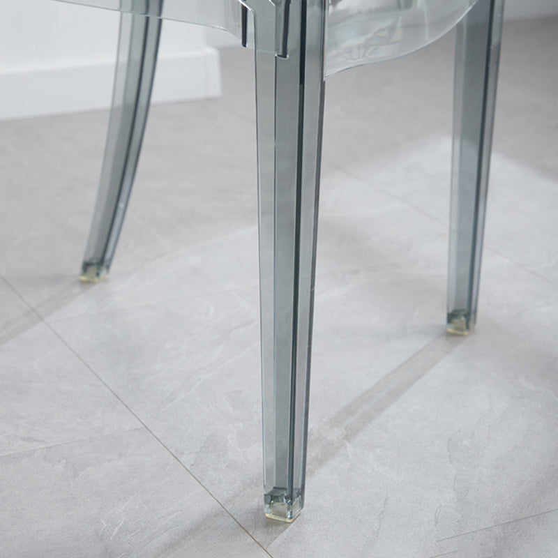 Contemporary Style Plastic Arm Dining Chairs Open Back Stackable Side Chairs Clearhalo ' kitchen&dining_furn' 'Dining Chairs' 'Dining Tables & Seating' 'dining_chair' 'furn' 'furn_dining_chair' 'Furniture' 'furniture_dining_chair' 'Kitchen & Dining Furniture' 'kitchen' 3957503