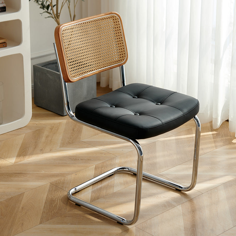 Industrial Style Upholstered Side Chairs Open Back Dining Side Chairs for Home Black 1 Piece Clearhalo ' kitchen&dining_furn' 'Dining Chairs' 'Dining Tables & Seating' 'dining_chair' 'furn' 'furn_dining_chair' 'Furniture' 'furniture_dining_chair' 'Kitchen & Dining Furniture' 'kitchen' 3957522