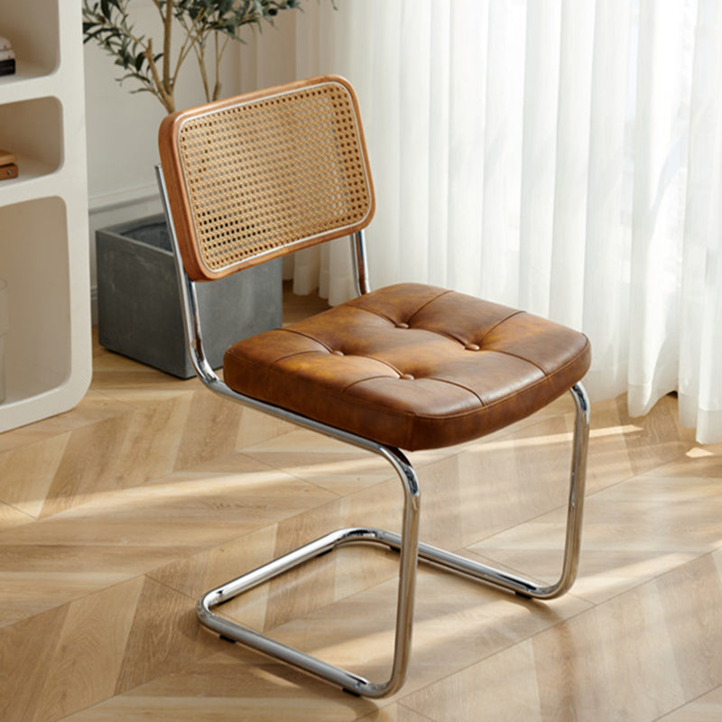 Industrial Style Upholstered Side Chairs Open Back Dining Side Chairs for Home Tan 1 Piece Clearhalo ' kitchen&dining_furn' 'Dining Chairs' 'Dining Tables & Seating' 'dining_chair' 'furn' 'furn_dining_chair' 'Furniture' 'furniture_dining_chair' 'Kitchen & Dining Furniture' 'kitchen' 3957527