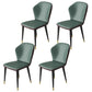 Minimalist Style Wingback Parsons Side Chairs Leather Dining Chairs for Kitchen (Set of 4) Green Brass Gold Clearhalo ' kitchen&dining_furn' 'Dining Chairs' 'Dining Tables & Seating' 'dining_chair' 'furn' 'furn_dining_chair' 'Furniture' 'furniture_dining_chair' 'Kitchen & Dining Furniture' 'kitchen' 3957540