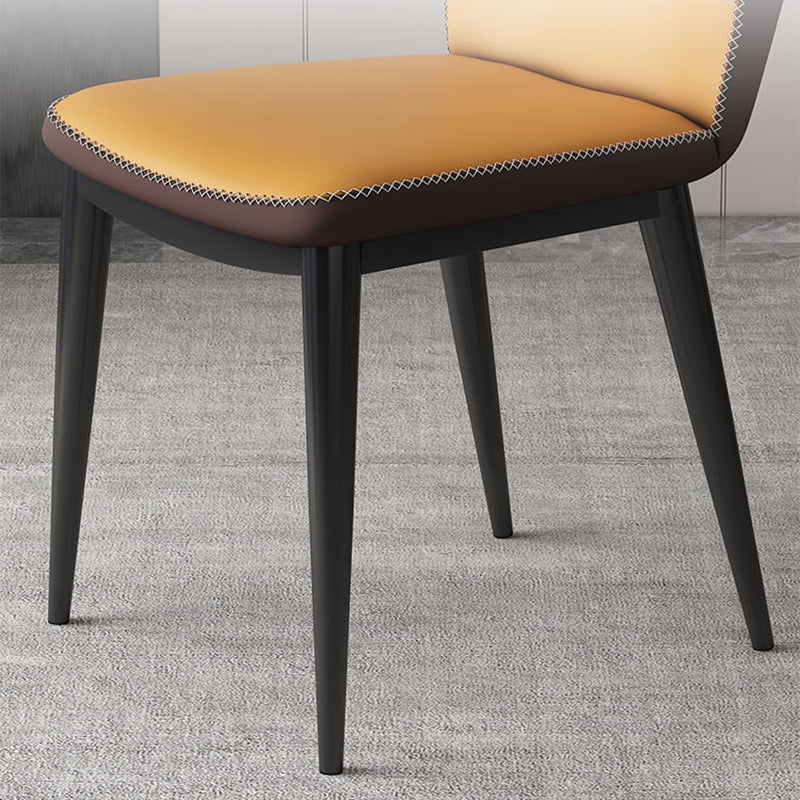 Minimalist Style Wingback Parsons Side Chairs Leather Dining Chairs for Kitchen (Set of 4) Clearhalo ' kitchen&dining_furn' 'Dining Chairs' 'Dining Tables & Seating' 'dining_chair' 'furn' 'furn_dining_chair' 'Furniture' 'furniture_dining_chair' 'Kitchen & Dining Furniture' 'kitchen' 3957544
