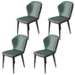 Minimalist Style Wingback Parsons Side Chairs Leather Dining Chairs for Kitchen (Set of 4) Green Black Clearhalo ' kitchen&dining_furn' 'Dining Chairs' 'Dining Tables & Seating' 'dining_chair' 'furn' 'furn_dining_chair' 'Furniture' 'furniture_dining_chair' 'Kitchen & Dining Furniture' 'kitchen' 3957545