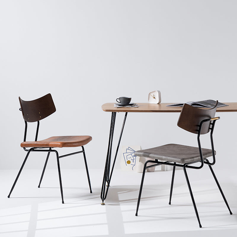 Contemporary Style Upholstered Side Chairs Open Back Dining Side Chairs (Set of 2) Clearhalo ' kitchen&dining_furn' 'Dining Chairs' 'Dining Tables & Seating' 'dining_chair' 'furn' 'furn_dining_chair' 'Furniture' 'furniture_dining_chair' 'Kitchen & Dining Furniture' 'kitchen' 3957571