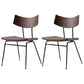 Contemporary Style Upholstered Side Chairs Open Back Dining Side Chairs (Set of 2) Walnut Dark Brown Clearhalo ' kitchen&dining_furn' 'Dining Chairs' 'Dining Tables & Seating' 'dining_chair' 'furn' 'furn_dining_chair' 'Furniture' 'furniture_dining_chair' 'Kitchen & Dining Furniture' 'kitchen' 3957573