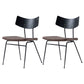 Contemporary Style Upholstered Side Chairs Open Back Dining Side Chairs (Set of 2) Black Dark Brown Clearhalo ' kitchen&dining_furn' 'Dining Chairs' 'Dining Tables & Seating' 'dining_chair' 'furn' 'furn_dining_chair' 'Furniture' 'furniture_dining_chair' 'Kitchen & Dining Furniture' 'kitchen' 3957583
