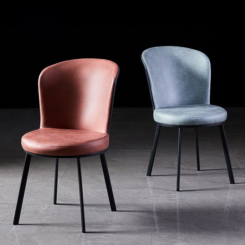 Contemporary Style Upholstered Armless Dining Chairs Solid Back Dining Chair (Set of 2) Clearhalo ' kitchen&dining_furn' 'Dining Chairs' 'Dining Tables & Seating' 'dining_chair' 'furn' 'furn_dining_chair' 'Furniture' 'furniture_dining_chair' 'Kitchen & Dining Furniture' 'kitchen' 3957593