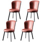 Contemporary Style Upholstered Armless Dining Chairs Solid Back Dining Chair (Set of 2) Red 4 Piece Set Clearhalo ' kitchen&dining_furn' 'Dining Chairs' 'Dining Tables & Seating' 'dining_chair' 'furn' 'furn_dining_chair' 'Furniture' 'furniture_dining_chair' 'Kitchen & Dining Furniture' 'kitchen' 3957599