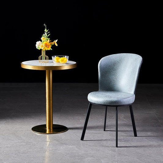 Contemporary Style Upholstered Armless Dining Chairs Solid Back Dining Chair (Set of 2) Clearhalo ' kitchen&dining_furn' 'Dining Chairs' 'Dining Tables & Seating' 'dining_chair' 'furn' 'furn_dining_chair' 'Furniture' 'furniture_dining_chair' 'Kitchen & Dining Furniture' 'kitchen' 3957600