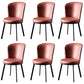 Contemporary Style Upholstered Armless Dining Chairs Solid Back Dining Chair (Set of 2) Red 6 Piece Set Clearhalo ' kitchen&dining_furn' 'Dining Chairs' 'Dining Tables & Seating' 'dining_chair' 'furn' 'furn_dining_chair' 'Furniture' 'furniture_dining_chair' 'Kitchen & Dining Furniture' 'kitchen' 3957602