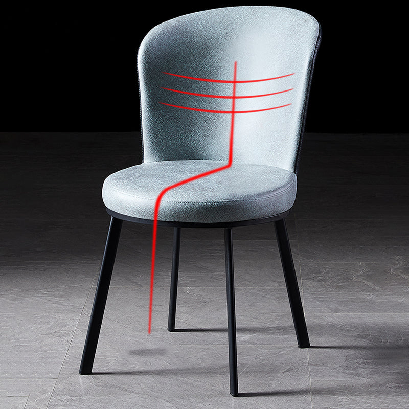 Contemporary Style Upholstered Armless Dining Chairs Solid Back Dining Chair (Set of 2) Clearhalo ' kitchen&dining_furn' 'Dining Chairs' 'Dining Tables & Seating' 'dining_chair' 'furn' 'furn_dining_chair' 'Furniture' 'furniture_dining_chair' 'Kitchen & Dining Furniture' 'kitchen' 3957606