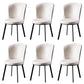 Contemporary Style Upholstered Armless Dining Chairs Solid Back Dining Chair (Set of 2) White 6 Piece Set Clearhalo ' kitchen&dining_furn' 'Dining Chairs' 'Dining Tables & Seating' 'dining_chair' 'furn' 'furn_dining_chair' 'Furniture' 'furniture_dining_chair' 'Kitchen & Dining Furniture' 'kitchen' 3957617
